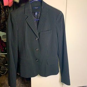Chaps Black Pinstripe Blazer Vintage 90‘s